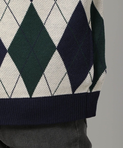LAKOLE（ラコレ）の「ジャカードニットカーディガン / 263669（カーディガン/ボレロ・メンズ・ネイビー/アイボリー/ブラック・MEDIUM/LARGE）」の17枚目の写真