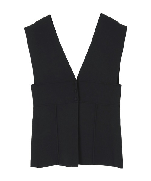 titivate（ティティベイト）の「深Vﾈｯｸﾃﾞｻﾞｲﾝﾆｯﾄﾍﾞｽﾄ（ベスト・レディース・キャメル/ブラック/ライトベージュ・M/L/S）」の11枚目の写真