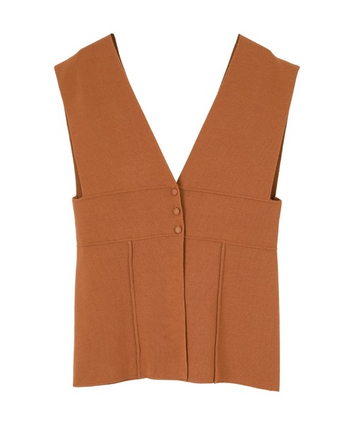 titivate（ティティベイト）の「深Vﾈｯｸﾃﾞｻﾞｲﾝﾆｯﾄﾍﾞｽﾄ（ベスト・レディース・キャメル/ブラック/ライトベージュ・M/L/S）」の22枚目の写真