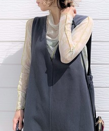 Q | 2way 柄シアートップス(Tシャツ/カットソー)