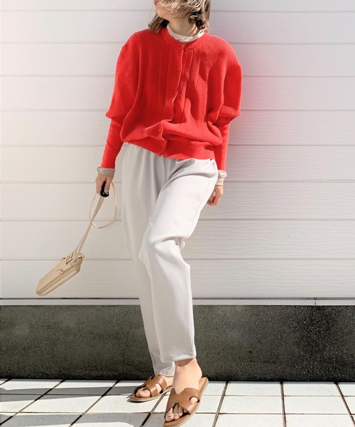 Q（キュー）の「2way 柄シアートップス（Tシャツ/カットソー・レディース・ライトグリーン/アイボリー・MEDIUM）」の10枚目の写真