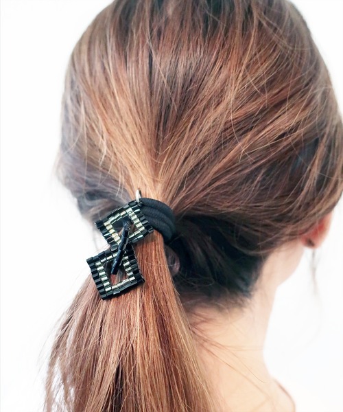 MATSUNO GLASS BEADS（マツノグラスビーズ）の「【MATSUNO GLASS BEADS/松野グラスビーズ】Intelligence Hair Elastic HG12S（ヘアゴム・レディース・ブラック系その他/グレー系その他/ブラウン系その他/ブルー系その他/パープル系その他/シルバー系その他・FREE）」の2枚目の写真