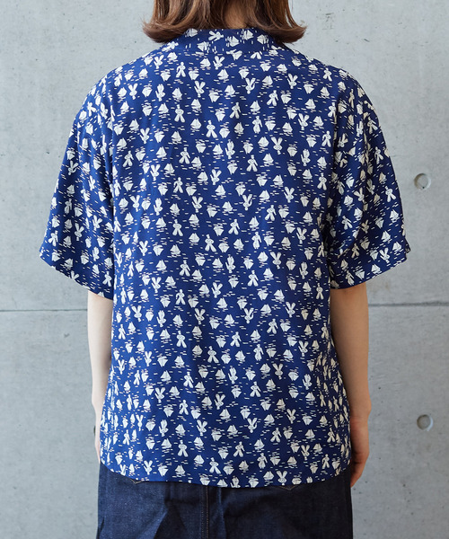 ◆期間限定SALE◆PAR ICI（パーリッシィ）「ヨットジャカード 開襟シャツ PAR ICI（パーリッシィ）の「ヨットジャカード 開襟シャツ