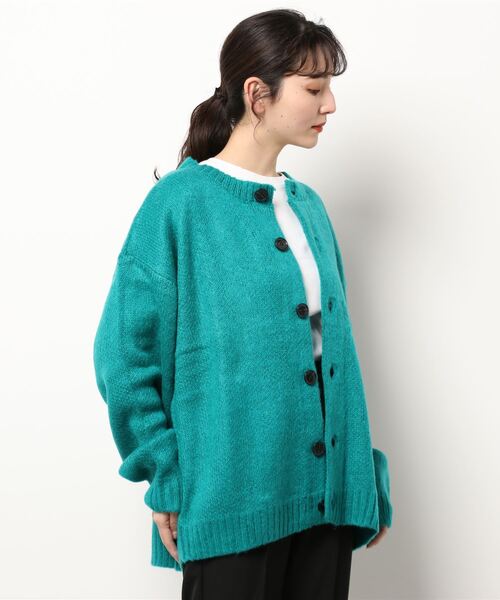 【セール】/Bling leads/5ゲージモヘアタッチ ビッグ クルーネックカーディガン（カーディガン/ボレロ）｜Bling Leads（ブリングリーズ）