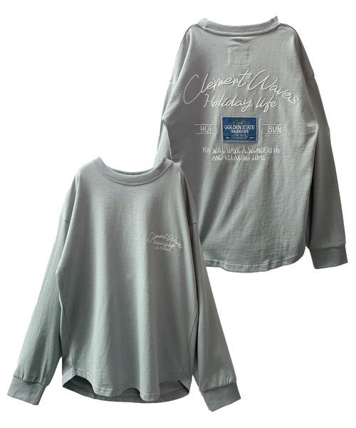 UNDERWRAPS（アンダーラップス）の「【KID’S】バリエーション刺繍ロンT(M3)（Tシャツ/カットソー・キッズ・ホワイト/ブラック/グリーン系その他2/ダークグレー/チャコールグレー/グリーン系その他/ブラック系その他2/ライトグレー/ベージュ系その他/ベージュ/ホワイト系その他3/ホワイト系その他4/ネイビー系2/ホワイト系その他2・160/150/140/130/120）」の13枚目の写真