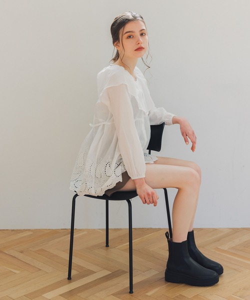 フレアショートパンツ /ウォッシャブル（その他パンツ）｜pichud