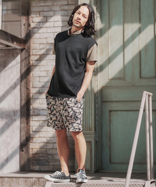 many more times（メニーモアタイムス）の「mp9902-ペイズリー総柄ショーツ（その他パンツ・メンズ・グリーン/ブラック/ホワイト/グレー・S/M/L）」の13枚目の写真