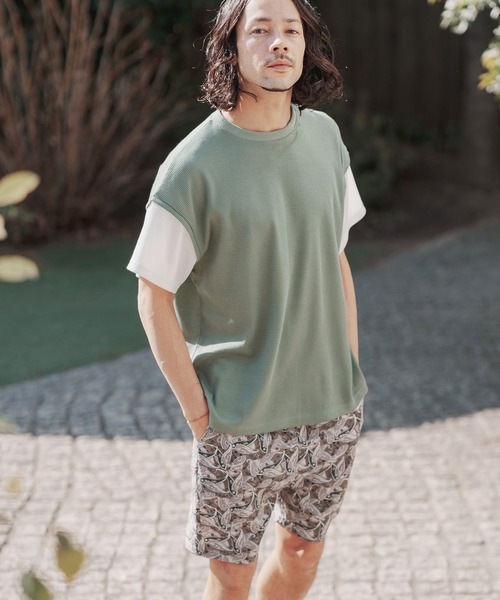 many more times（メニーモアタイムス）の「mp9902-ペイズリー総柄ショーツ（その他パンツ・メンズ・グリーン/ブラック/ホワイト/グレー・S/M/L）」の17枚目の写真