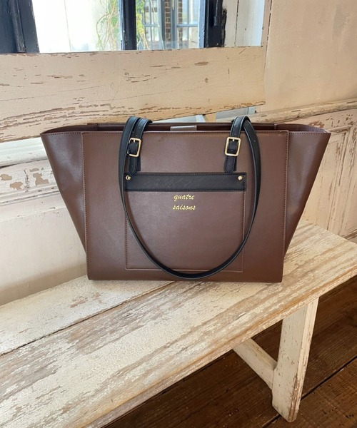 Heather(ヘザー)の「PCケース付きトートBAG 275116(トートバッグ・レディース・ブラック/ブラウン/オフホワイト/ブルー・ONE SIZE)」の4枚目の写真