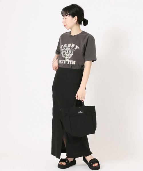 MIXTA（ミクスタ）の「《別注》【MIXTA/ミクスタ】  TABBY KITTEN S/S T-SHIRTS：Tシャツ（Tシャツ/カットソー・レディース・ブラック/ベージュ/ナチュラル・M）」の4枚目の写真