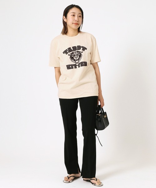 MIXTA（ミクスタ）の「《別注》【MIXTA/ミクスタ】  TABBY KITTEN S/S T-SHIRTS：Tシャツ（Tシャツ/カットソー・レディース・ブラック/ベージュ/ナチュラル・M）」の13枚目の写真