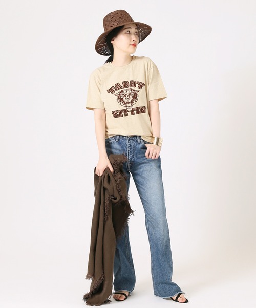 MIXTA（ミクスタ）の「《別注》【MIXTA/ミクスタ】  TABBY KITTEN S/S T-SHIRTS：Tシャツ（Tシャツ/カットソー・レディース・ブラック/ベージュ/ナチュラル・M）」の19枚目の写真