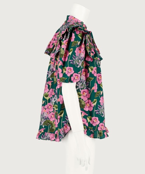 G.V.G.V.（ジーヴィージーヴィー）の「FLORAL FRILLED BLOUSE