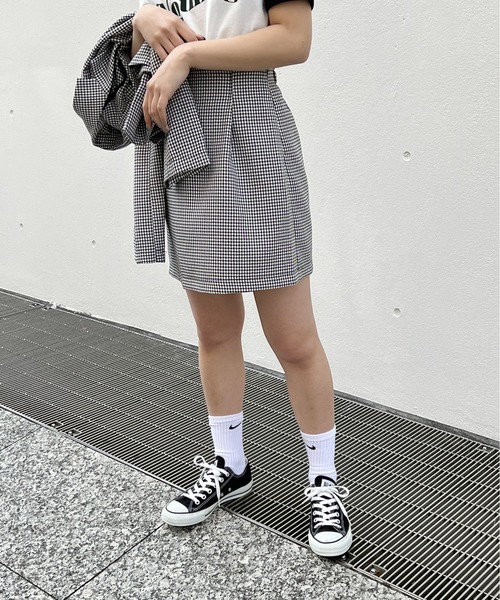 one way（ワンウェイ）の「セットアップミニスカート（スカート・レディース・ベージュ/ブラック系その他/ブラウン系その他/ライトピンク・FREE）」の2枚目の写真