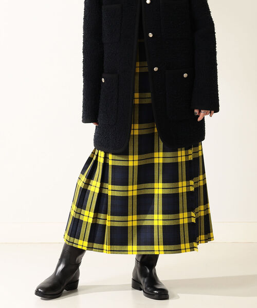 O'NEIL of DUBLIN（オニールオブダブリン）の「O’NEIL OF DUBLIN / INISHBIGGLE ISLAND ロング キルトスカート（スカート・レディース・イエロー・8/10/12）」の7枚目の写真