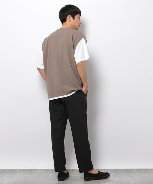 LAKOLE(ラコレ)の「梨地ベストレイヤードTシャツ / 269717(Tシャツ/カットソー・メンズ・ライトグレー/ブラック/グリーン/ブラウン系その他/ブルー/グレー/サックスブルー・MEDIUM/LARGE/X-LARGE)」の19枚目の写真