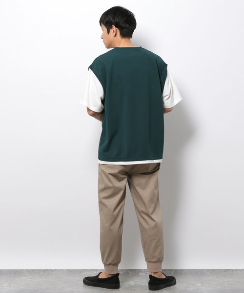 LAKOLE(ラコレ)の「梨地ベストレイヤードTシャツ / 269717(Tシャツ/カットソー・メンズ・ライトグレー/ブラック/グリーン/ブラウン系その他/ブルー/グレー/サックスブルー・MEDIUM/LARGE/X-LARGE)」の12枚目の写真