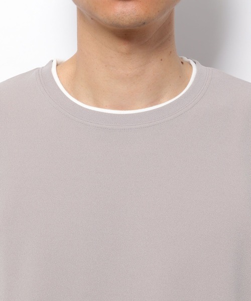 LAKOLE(ラコレ)の「梨地ベストレイヤードTシャツ / 269717(Tシャツ/カットソー・メンズ・ライトグレー/ブラック/グリーン/ブラウン系その他/ブルー/グレー/サックスブルー・MEDIUM/LARGE/X-LARGE)」の13枚目の写真