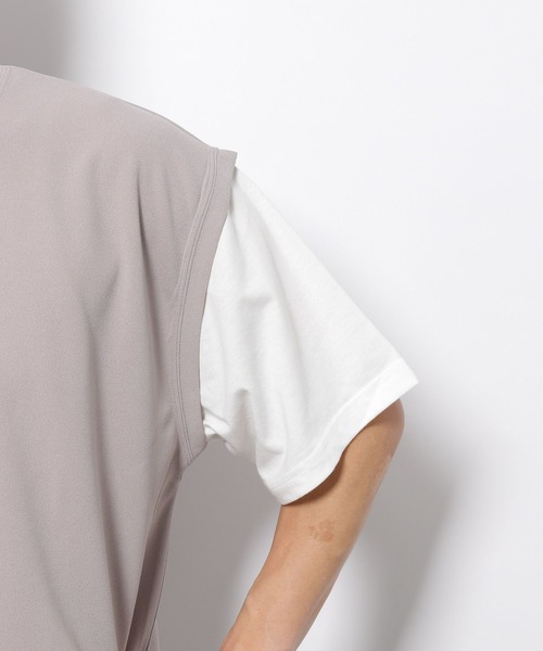 LAKOLE(ラコレ)の「梨地ベストレイヤードTシャツ / 269717(Tシャツ/カットソー・メンズ・ライトグレー/ブラック/グリーン/ブラウン系その他/ブルー/グレー/サックスブルー・MEDIUM/LARGE/X-LARGE)」の10枚目の写真