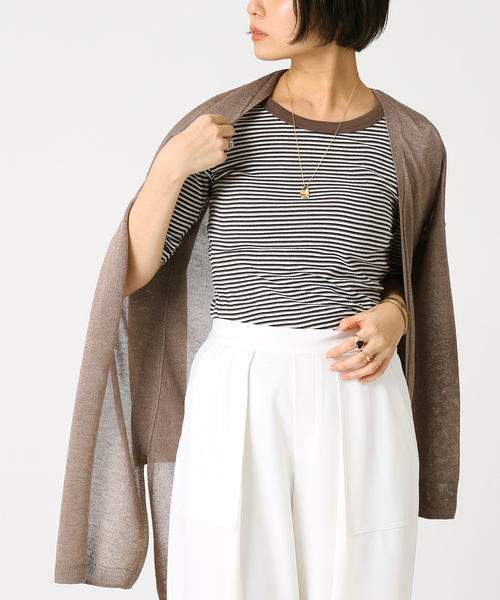 B.C STOCK(ベーセーストック)の「レビータ ロングカーディガン(カーディガン/ボレロ・レディース・ホワイト/ライトグレー/ブラウン/オレンジ・FREE)」の1枚目の写真