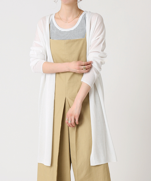 B.C STOCK(ベーセーストック)の「レビータ ロングカーディガン(カーディガン/ボレロ・レディース・ホワイト/ライトグレー/ブラウン/オレンジ・FREE)」の2枚目の写真