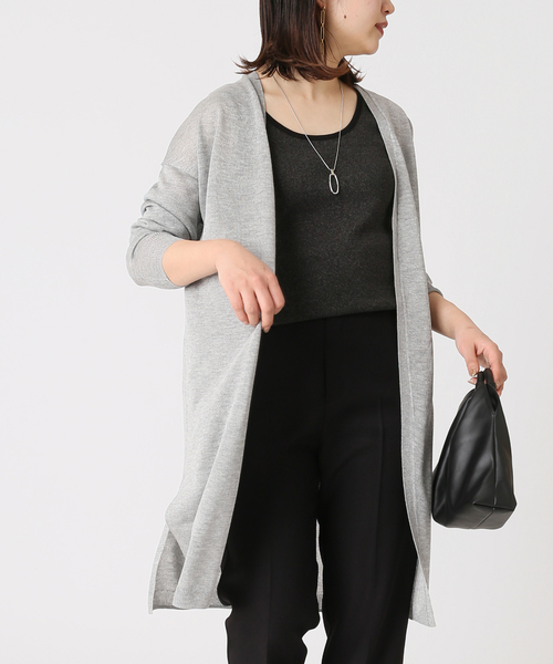 B.C STOCK(ベーセーストック)の「レビータ ロングカーディガン(カーディガン/ボレロ・レディース・ホワイト/ライトグレー/ブラウン/オレンジ・FREE)」の3枚目の写真