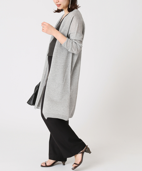 B.C STOCK(ベーセーストック)の「レビータ ロングカーディガン(カーディガン/ボレロ・レディース・ホワイト/ライトグレー/ブラウン/オレンジ・FREE)」の6枚目の写真