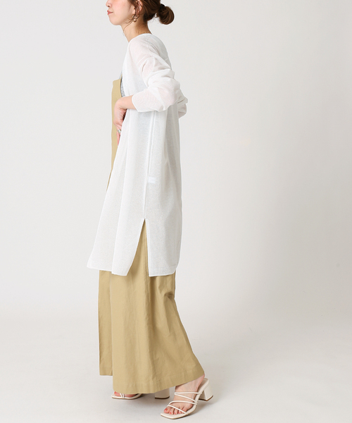 B.C STOCK(ベーセーストック)の「レビータ ロングカーディガン(カーディガン/ボレロ・レディース・ホワイト/ライトグレー/ブラウン/オレンジ・FREE)」の10枚目の写真