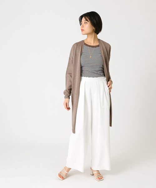 B.C STOCK(ベーセーストック)の「レビータ ロングカーディガン(カーディガン/ボレロ・レディース・ホワイト/ライトグレー/ブラウン/オレンジ・FREE)」の14枚目の写真