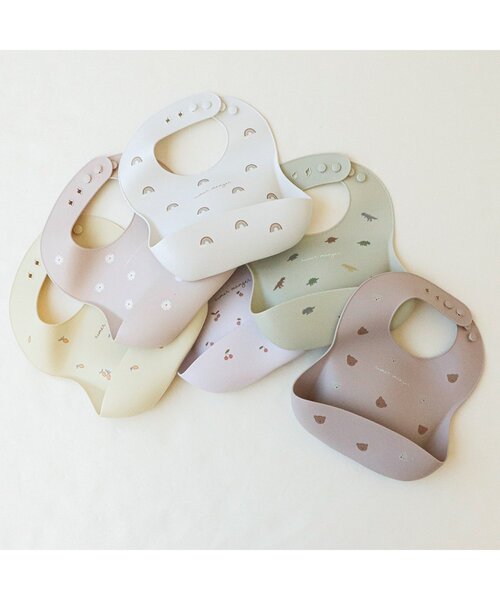 apres les cours（アプレレクール）の「バラエティシリコンビブ（マグ/哺乳瓶/お食事グッズ・キッズ・ブラウン/イエロー/アイボリー/その他3/ミント/ピンク・90）」の7枚目の写真