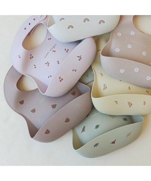 apres les cours（アプレレクール）の「バラエティシリコンビブ（マグ/哺乳瓶/お食事グッズ・キッズ・ブラウン/イエロー/アイボリー/その他3/ミント/ピンク・90）」の8枚目の写真