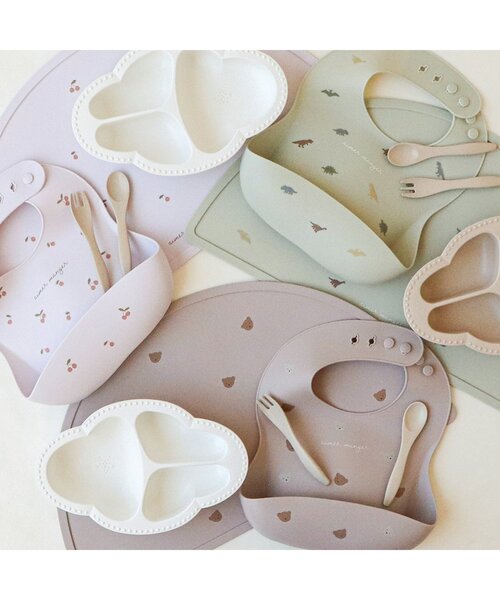 apres les cours（アプレレクール）の「バラエティシリコンビブ（マグ/哺乳瓶/お食事グッズ・キッズ・ブラウン/イエロー/アイボリー/その他3/ミント/ピンク・90）」の9枚目の写真