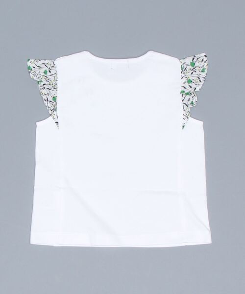BeBe(ベベ)の「BeBe/カバリエレ・アズーロポピーフラワープリントリボンTシャツ(90~150cm)(Tシャツ/カットソー・キッズ・ホワイト・120/150/100/130/110/140/90)」の8枚目の写真