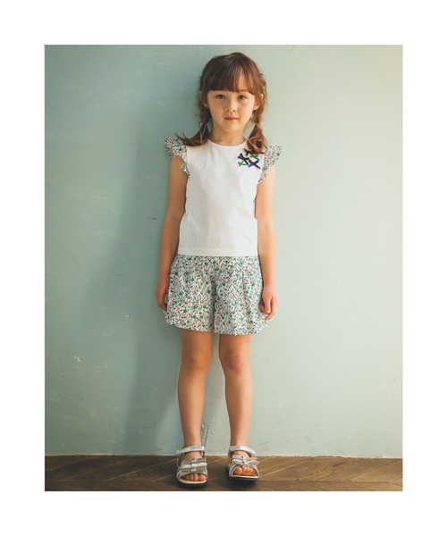 BeBe(ベベ)の「BeBe/カバリエレ・アズーロポピーフラワープリントリボンTシャツ(90~150cm)(Tシャツ/カットソー・キッズ・ホワイト・120/150/100/130/110/140/90)」の15枚目の写真