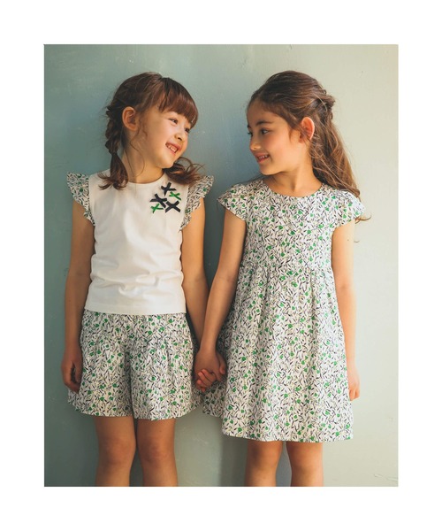 BeBe(ベベ)の「BeBe/カバリエレ・アズーロポピーフラワープリントリボンTシャツ(90~150cm)(Tシャツ/カットソー・キッズ・ホワイト・120/150/100/130/110/140/90)」の9枚目の写真