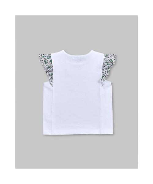 BeBe(ベベ)の「BeBe/カバリエレ・アズーロポピーフラワープリントリボンTシャツ(90~150cm)(Tシャツ/カットソー・キッズ・ホワイト・120/150/100/130/110/140/90)」の12枚目の写真