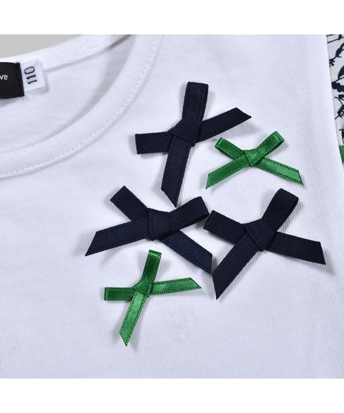 BeBe(ベベ)の「BeBe/カバリエレ・アズーロポピーフラワープリントリボンTシャツ(90~150cm)(Tシャツ/カットソー・キッズ・ホワイト・120/150/100/130/110/140/90)」の14枚目の写真