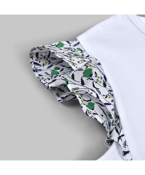 BeBe(ベベ)の「BeBe/カバリエレ・アズーロポピーフラワープリントリボンTシャツ(90~150cm)(Tシャツ/カットソー・キッズ・ホワイト・120/150/100/130/110/140/90)」の6枚目の写真