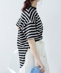 【Fizz/フィズ】 サイドスリット ポケット付きコットンTシャツ