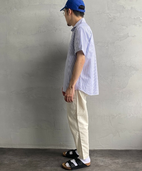 DANTON（ダントン）の「[DANTON/ダントン] ラウンドカラー チェック・ストライプ柄プルオーバーシャツ（シャツ/ブラウス・レディース・ネイビー/ブラック・38/40/42）」の21枚目の写真