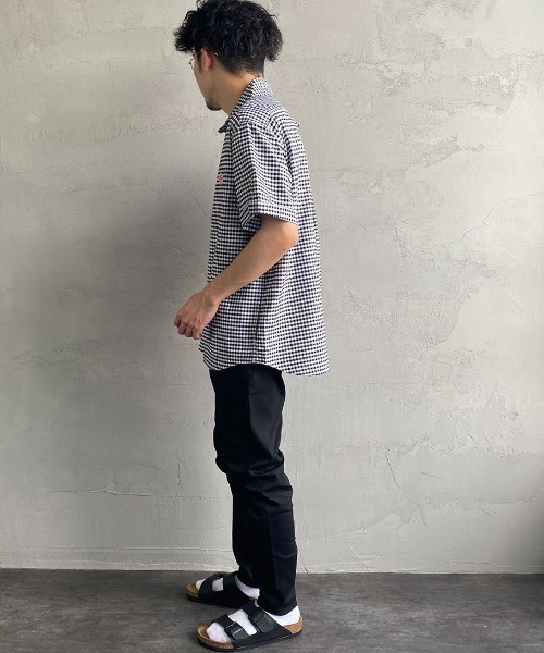 DANTON（ダントン）の「[DANTON/ダントン] ラウンドカラー チェック・ストライプ柄プルオーバーシャツ（シャツ/ブラウス・レディース・ネイビー/ブラック・38/40/42）」の15枚目の写真