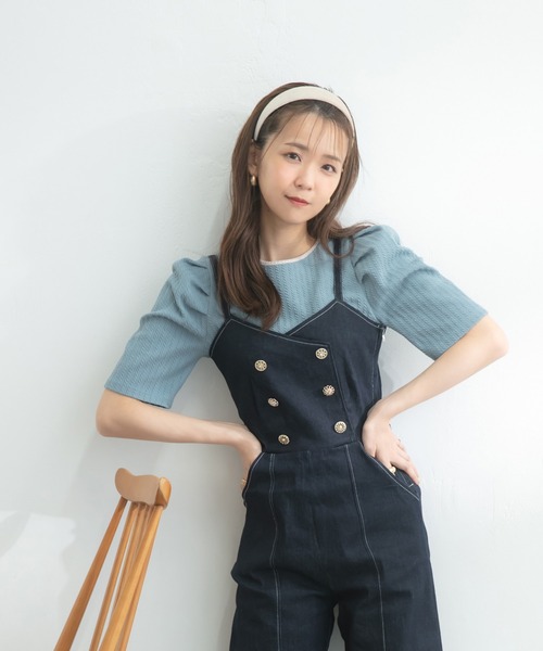 ADIRA（アディラ）の「前後２ウェイカットJQトップス（その他トップス・レディース・ブラック/サックスブルー/ピンク・MEDIUM）」の7枚目の写真