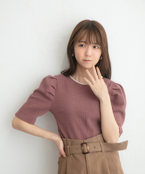 ADIRA（アディラ）の「前後２ウェイカットJQトップス（その他トップス・レディース・ブラック/サックスブルー/ピンク・MEDIUM）」の9枚目の写真