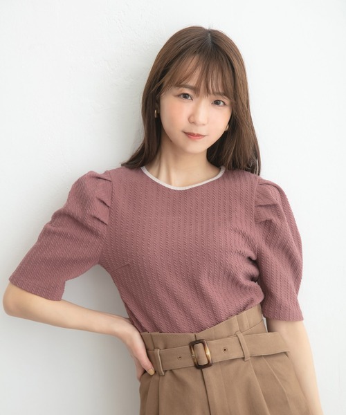 ADIRA（アディラ）の「前後２ウェイカットJQトップス（その他トップス・レディース・ブラック/サックスブルー/ピンク・MEDIUM）」の10枚目の写真