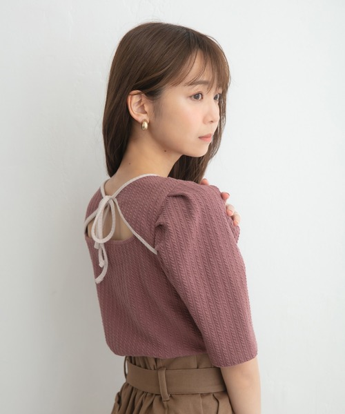 ADIRA（アディラ）の「前後２ウェイカットJQトップス（その他トップス・レディース・ブラック/サックスブルー/ピンク・MEDIUM）」の13枚目の写真
