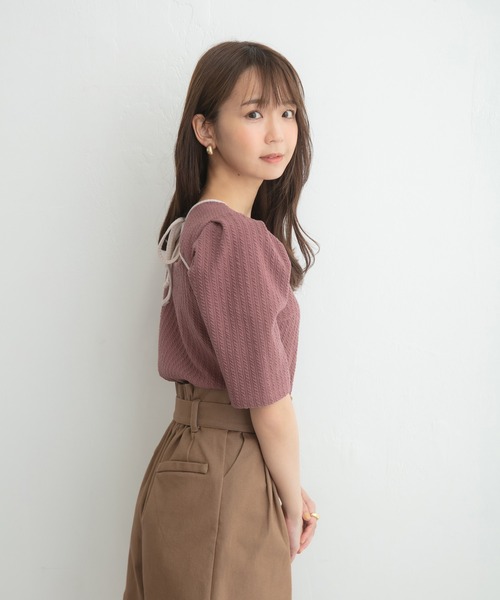 ADIRA（アディラ）の「前後２ウェイカットJQトップス（その他トップス・レディース・ブラック/サックスブルー/ピンク・MEDIUM）」の14枚目の写真