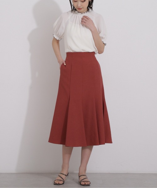 NATURAL BEAUTY BASIC（ナチュラルビューティーベーシック）の「リネンタッチマーメイドスカート（スカート・レディース・グレイッシュベージュ/ブラウン/オレンジ・SMALL/MEDIUM）」の20枚目の写真