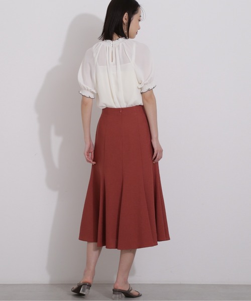 NATURAL BEAUTY BASIC（ナチュラルビューティーベーシック）の「リネンタッチマーメイドスカート（スカート・レディース・グレイッシュベージュ/ブラウン/オレンジ・SMALL/MEDIUM）」の22枚目の写真