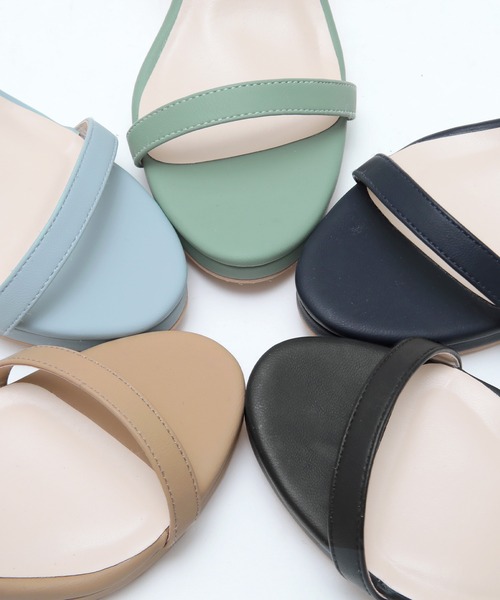 UR'S（ユアーズ）の「ｱﾝｸﾙｽﾄﾗｯﾌﾟﾋｰﾙｻﾝﾀﾞﾙ（サンダル・レディース・ブラック/ベージュ/ブルー/グリーン/ネイビー・LL/S/M/L）」の15枚目の写真