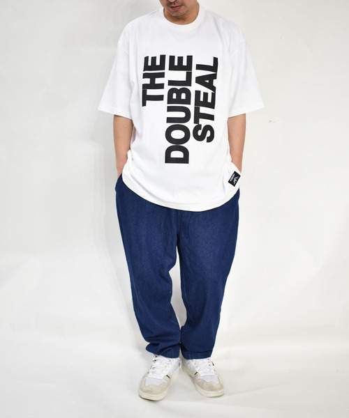 DOUBLE STEAL（ダブルスティール）の「THE DOUBLE STEAL 半袖Tシャツ（Tシャツ/カットソー・メンズ・ホワイト/ダークブラウン/ブラック・MEDIUM/LARGE/X-LARGE）」の9枚目の写真